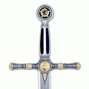Espada Masonica Plata, Esmalte Azul. Marto